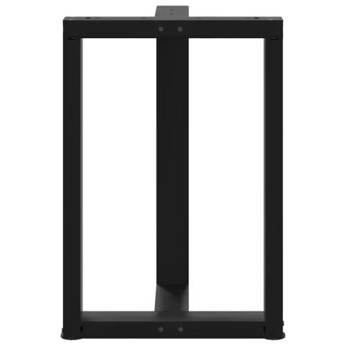  2 db fekete, T-alakú acél étkezőasztal láb 60x35x(72-73) cm