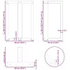  2 db fekete, T-alakú acél étkezőasztal láb 60x35x(72-73) cm