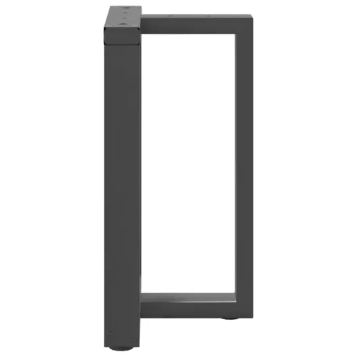  2 db antracitszürke, T-alakú acél étkezőasztal láb 60x35x(72-73) cm