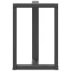  2 db antracitszürke, T-alakú acél étkezőasztal láb 60x35x(72-73) cm