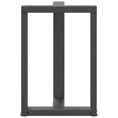  2 db antracitszürke, T-alakú acél étkezőasztal láb 60x35x(72-73) cm