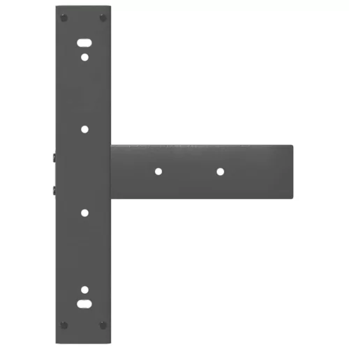  2 db antracitszürke, T-alakú acél étkezőasztal láb 60x35x(72-73) cm