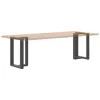  2 db antracitszürke, T-alakú acél étkezőasztal láb 60x35x(72-73) cm