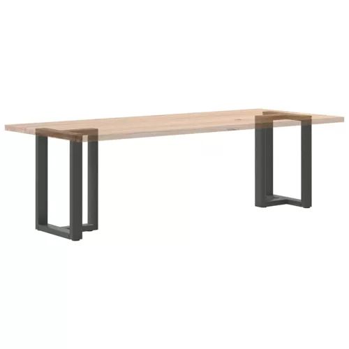  2 db antracitszürke, T-alakú acél étkezőasztal láb 60x35x(72-73) cm