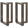  2 db fekete, T-alakú acél étkezőasztal láb 60x35x(72-73) cm