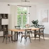  2 db fekete, T-alakú acél étkezőasztal láb 60x35x(72-73) cm