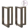  2 db fekete, T-alakú acél étkezőasztal láb 60x35x(72-73) cm