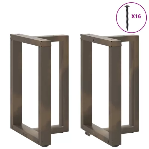  2 db fekete, T-alakú acél étkezőasztal láb 60x35x(72-73) cm