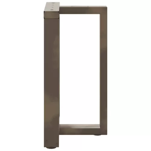  2 db fekete, T-alakú acél étkezőasztal láb 60x35x(72-73) cm