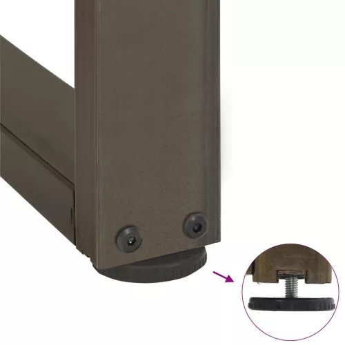  2 db fekete, T-alakú acél étkezőasztal láb 60x35x(72-73) cm
