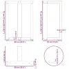 2 db fekete, T-alakú acél étkezőasztal láb 60x35x(72-73) cm