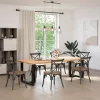  2 db fekete, T-alakú acél étkezőasztal láb 70x35x(72-73) cm