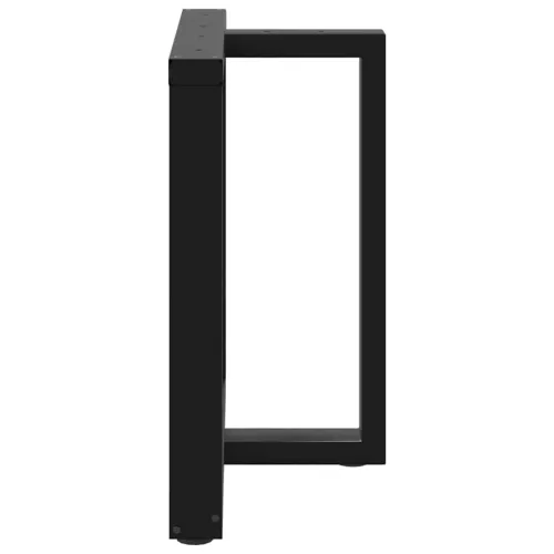  2 db fekete, T-alakú acél étkezőasztal láb 70x35x(72-73) cm
