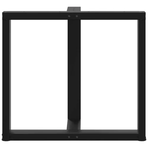  2 db fekete, T-alakú acél étkezőasztal láb 70x35x(72-73) cm