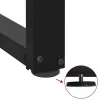  2 db fekete, T-alakú acél étkezőasztal láb 70x35x(72-73) cm