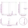  2 db fekete, T-alakú acél étkezőasztal láb 70x35x(72-73) cm