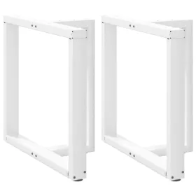    2 db fehér, T-alakú étkezőasztal láb 70x35x(72-73) cm acél étkezőasztal láb
