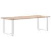  2 db fehér, T-alakú étkezőasztal láb 70x35x(72-73) cm acél étkezőasztal láb