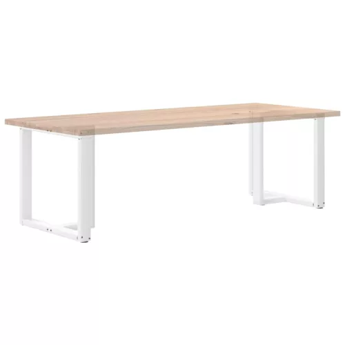  2 db fehér, T-alakú étkezőasztal láb 70x35x(72-73) cm acél étkezőasztal láb