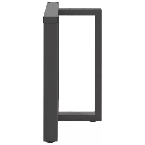  2 db antracitszürke, T-alakú acél étkezőasztal láb 70x35x(72-73) cm