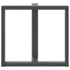  2 db antracitszürke, T-alakú acél étkezőasztal láb 70x35x(72-73) cm