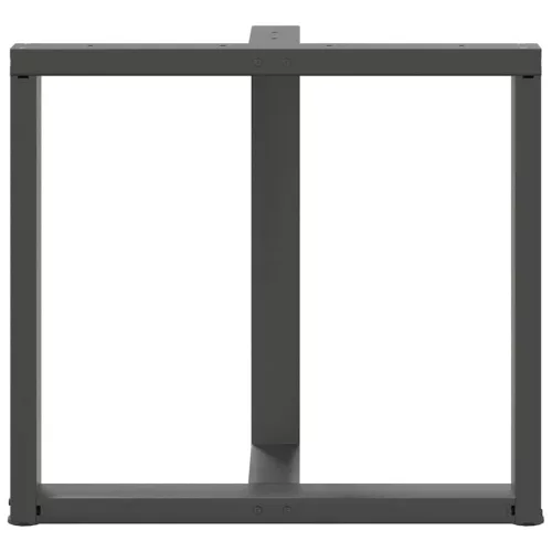  2 db antracitszürke, T-alakú acél étkezőasztal láb 70x35x(72-73) cm