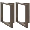  2 db fekete, T-alakú acél étkezőasztal láb 70x35x(72-73) cm