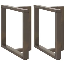    2 db fekete, T-alakú acél étkezőasztal láb 70x35x(72-73) cm