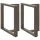  2 db fekete, T-alakú acél étkezőasztal láb 70x35x(72-73) cm