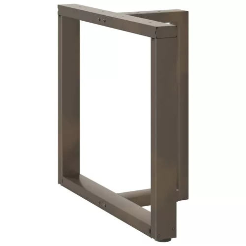  2 db fekete, T-alakú acél étkezőasztal láb 70x35x(72-73) cm