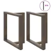  2 db fekete, T-alakú acél étkezőasztal láb 70x35x(72-73) cm