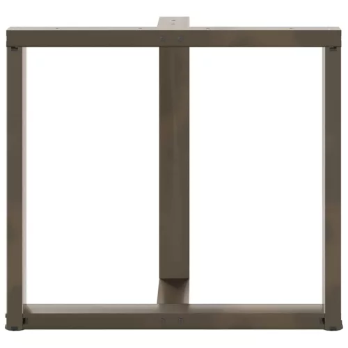  2 db fekete, T-alakú acél étkezőasztal láb 70x35x(72-73) cm