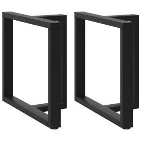    2 db fekete, T-alakú étkezőasztal láb 80x35x(72-73) cm acél étkezőasztal