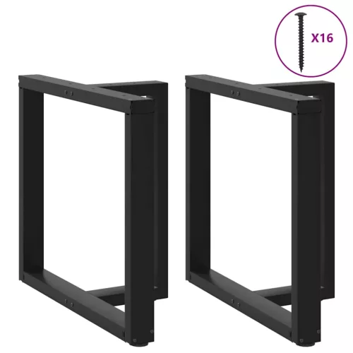  2 db fekete, T-alakú étkezőasztal láb 80x35x(72-73) cm acél étkezőasztal