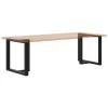  2 db fekete, T-alakú étkezőasztal láb 80x35x(72-73) cm acél étkezőasztal