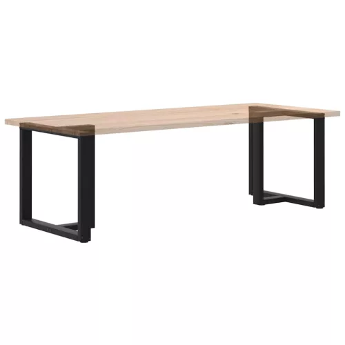 2 db fekete, T-alakú étkezőasztal láb 80x35x(72-73) cm acél étkezőasztal