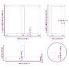  2 db fekete, T-alakú étkezőasztal láb 80x35x(72-73) cm acél étkezőasztal