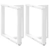  2 db fehér, T-alakú étkezőasztal láb 80x35x(72-73) cm acél étkezőasztal