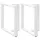  2 db fehér, T-alakú étkezőasztal láb 80x35x(72-73) cm acél étkezőasztal