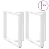  2 db fehér, T-alakú étkezőasztal láb 80x35x(72-73) cm acél étkezőasztal