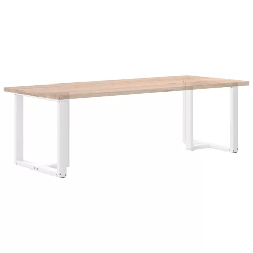  2 db fehér, T-alakú étkezőasztal láb 80x35x(72-73) cm acél étkezőasztal