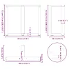 2 db fehér, T-alakú étkezőasztal láb 80x35x(72-73) cm acél étkezőasztal