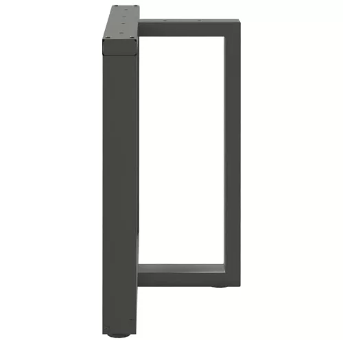  2 db antracitszürke, T-alakú acél étkezőasztal láb 80x35x(72-73) cm