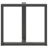  2 db antracitszürke, T-alakú acél étkezőasztal láb 80x35x(72-73) cm