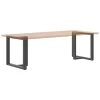  2 db antracitszürke, T-alakú acél étkezőasztal láb 80x35x(72-73) cm