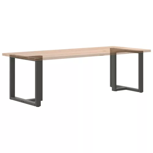  2 db antracitszürke, T-alakú acél étkezőasztal láb 80x35x(72-73) cm