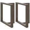  2 db fekete, T-alakú étkezőasztal láb 80x35x(72-73) cm acél étkezőasztal