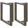  2 db fekete, T-alakú étkezőasztal láb 80x35x(72-73) cm acél étkezőasztal