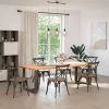  2 db fekete, T-alakú étkezőasztal láb 80x35x(72-73) cm acél étkezőasztal