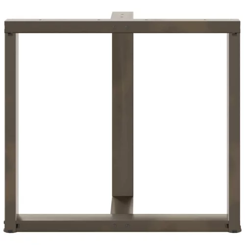  2 db fekete, T-alakú étkezőasztal láb 80x35x(72-73) cm acél étkezőasztal